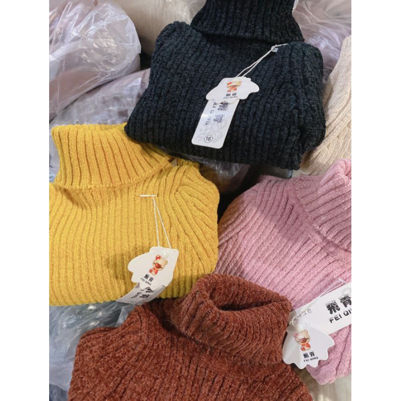 Áo len cổ lọ len tuyết bé trai bé gái