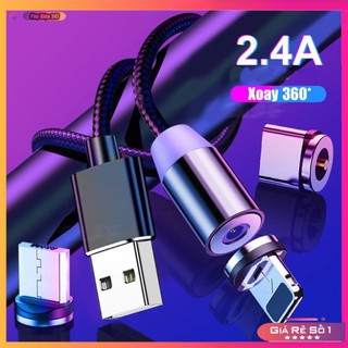 Cáp sạc nhanh💥bh 1 năm💥cáp sạc nam châm tích hợp công nghệ sạc nhanh gồm 3 đầu sạc loại mirco, type c, linghtning