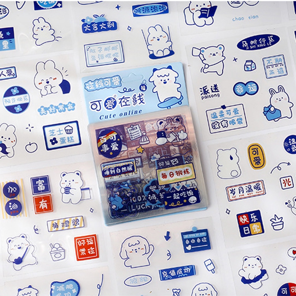 Bộ 20 Miếng Dán Chống Thấm Nước Họa Tiết Hoạt Hình Dễ Thương Trang Trí Nhật Ký