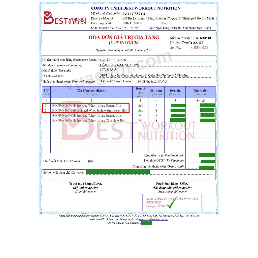 Bột VitaXtrong - ISO-PRO  - Tăng Cơ Giảm Mỡ, Hỗ Trợ Phục Hồi Cơ Bắp, Chính Hãng
