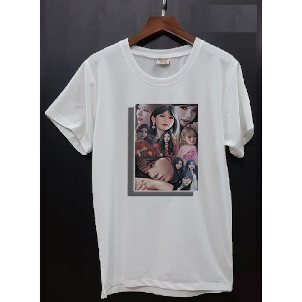 Áo thun Cotton Unisex - Fan IZ*ONE Hàn Quốc - K-Pop - Chibi - những cô nàng ma cà rồng Izone