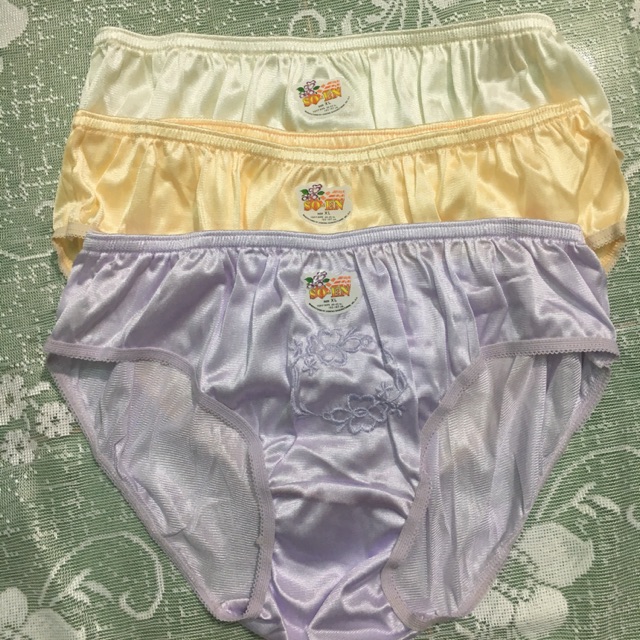 Set 6 Quần lót bà già soen, quần lót nữ trung tuổi vải lụa mát lạnh