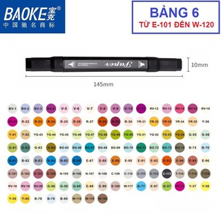 (P6) Bút Màu Marker Hai Đầu BAOKE MP2900 | 120 Màu