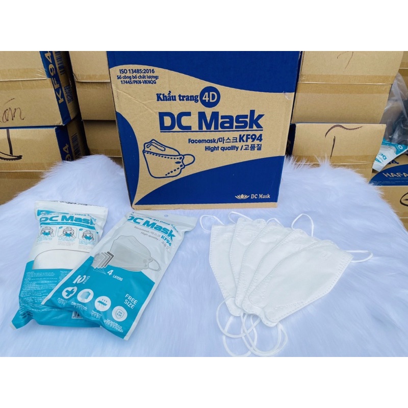 [HCM] 1 thùng 300 cái khẩu trang KF94 DC/ khẩu trang 4d DC, hàng 4 lớp dầy dặn