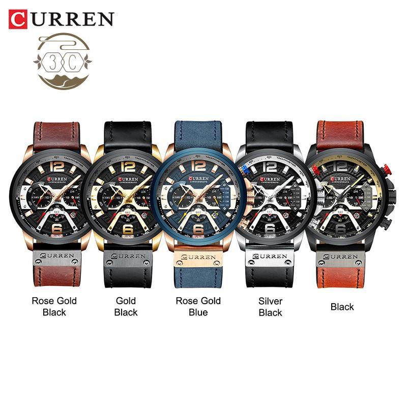 [MMAL]men business watch Curren 8329 Men Quartz Watch with Large Dial leather bandBig Sale