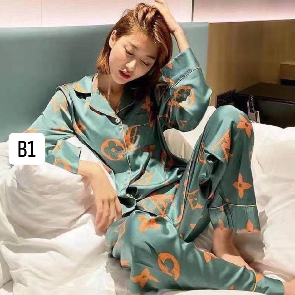 Đồ bộ Pijama nữ dài tay satin cao cấp nhẹ nhàng mềm mịn thoải mái YUKAGO B001