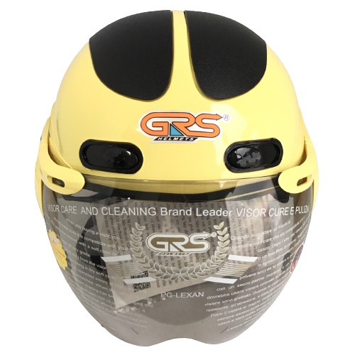 Mũ bảo hiểm nửa đầu có kính cao cấp - GRS A102K - Vòng đầu 54-57cm - Hàng chính hãng - Bảo hành 12 tháng