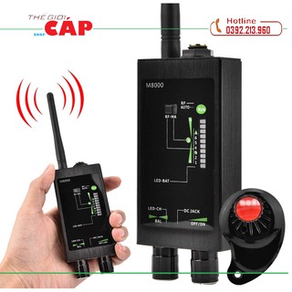 Máy Dò Phát Hiện Theo Dõi Camera, GPS, Nghe Lén, Định Vị Detector M8000