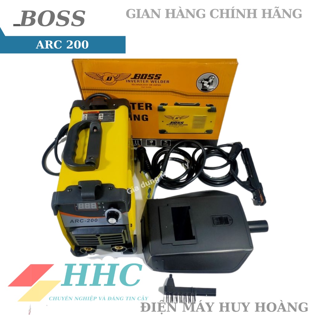 Máy hàn điện tử BOSS NHẬT ARC 200 cho thợ chuyên hàn que 2,6li và 3,2li