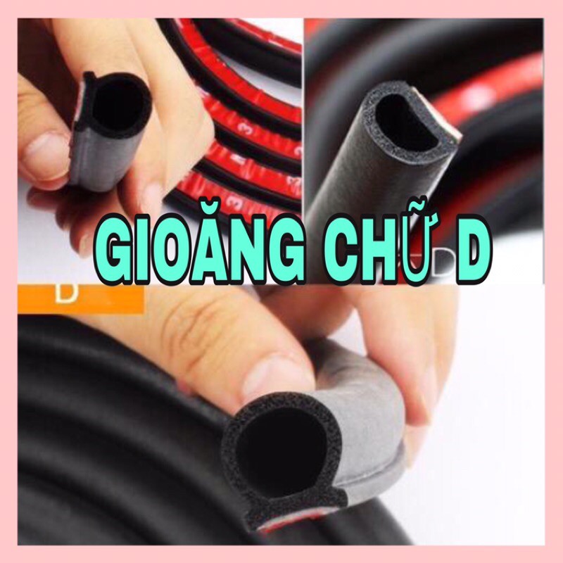 [5 Mét] Gioăng Cao Su Chữ D Chống Ồn, Chống Bụi Cho Xe Ô Tô - Gioăng Nẹp Cửa, Cốp Xe Ô Tô