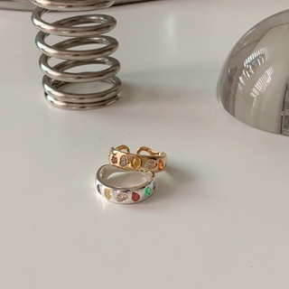 Nhẫn phối hạt phong cách hiện đại Hàn Quốc