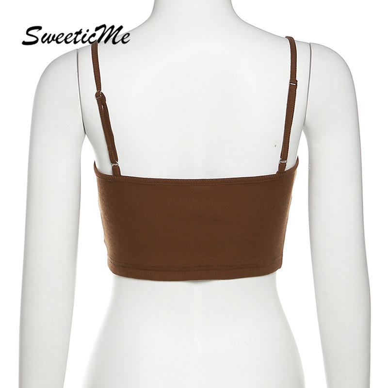 Áo Croptop Hai Dây In Họa Tiết Quyến Rũ Thời Trang Đường Phố Cho Nữ