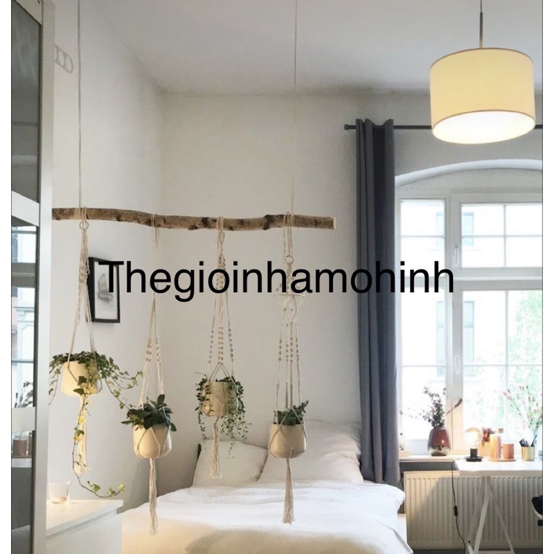 Dây treo chậu cây, macrame, decor, dây treo trang trí