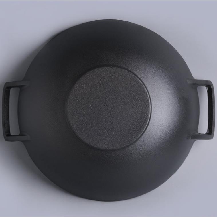 Chảo gang bầu 2 quai Cooking CO008 có nắp
