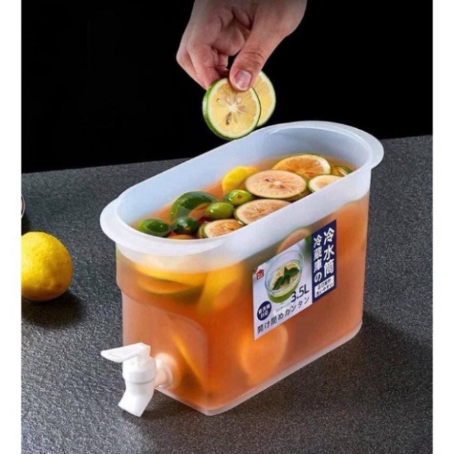 Bình đựng nước nhựa PP cao cấp Việt Nhật 3.5L có vòi để tủ lạnh tiện lợi, an toàn sức khoẻ, siêu tiện ích - Kanta store