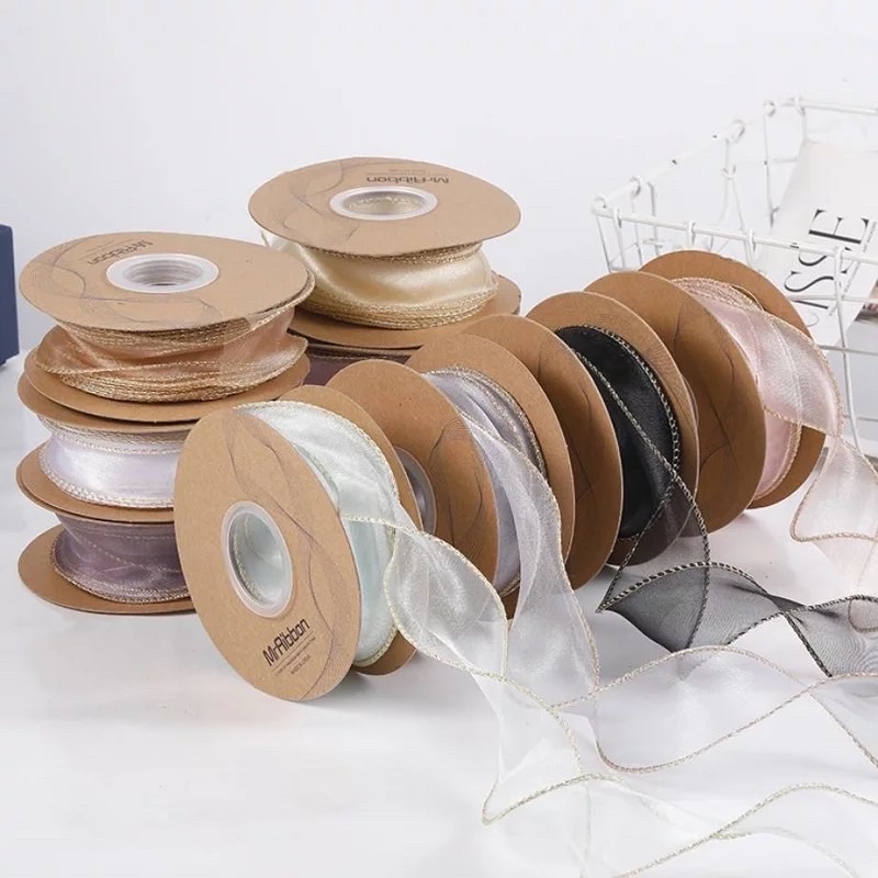 💞Phụ Kiện Trang Trí Bánh Kem💞 Ruy Băng Voan 4cm