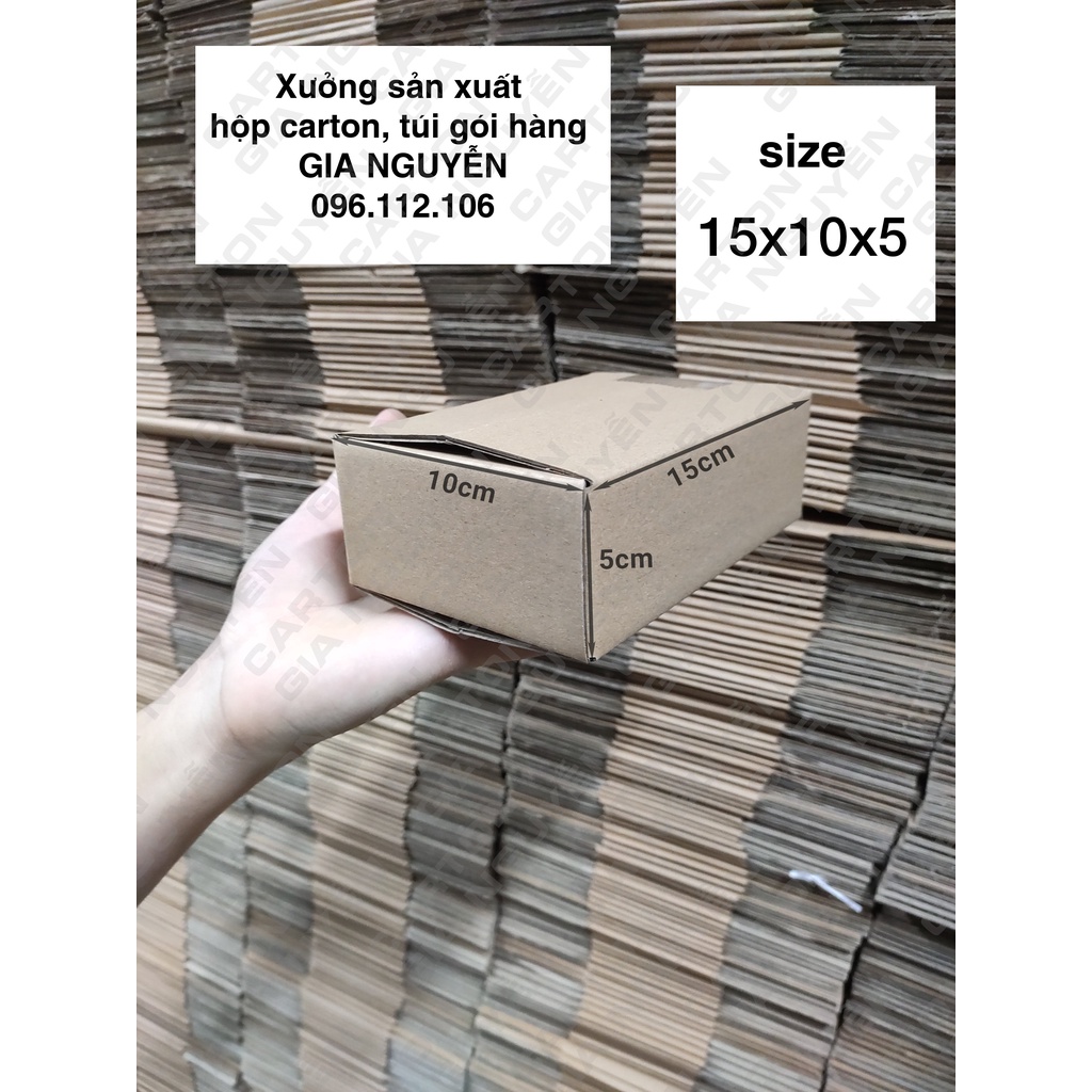 20 hộp carton 15x10x5 đóng phụ kiện, đóng sách, mỹ phẩm