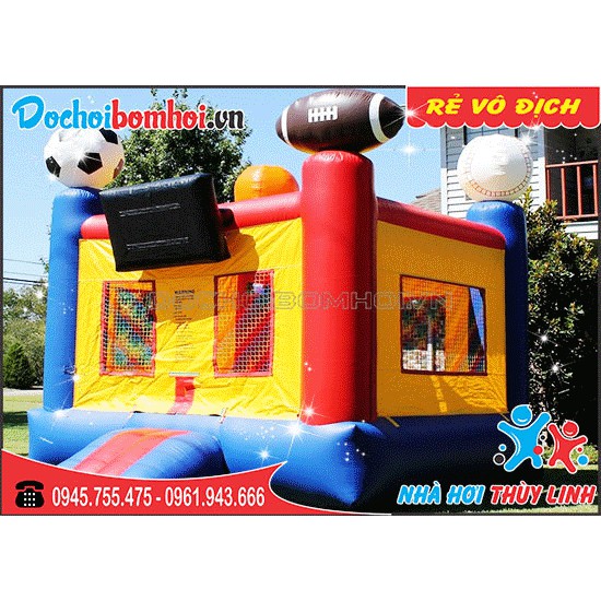 Nhà hơi lâu đài 3m x 4m chất lượng_giá rẻ
