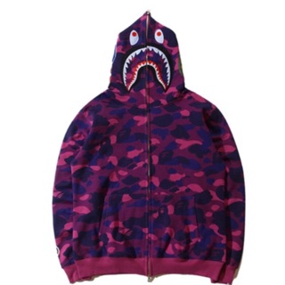 [Freeship]Áo khoác Bape cá mập tím , Bape shark  WGM