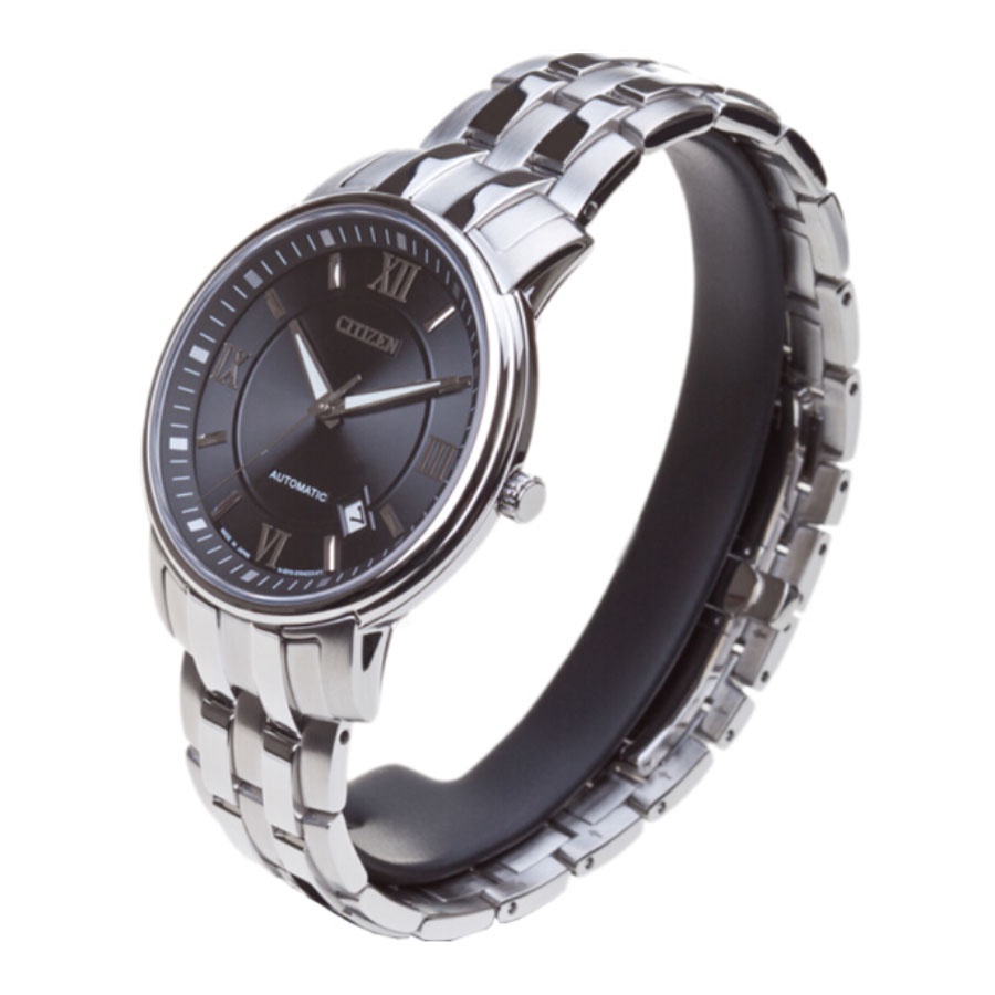 Đồng Hồ Nam Citizen Dây Thép Không Gỉ NB0010-59E - Mặt Đen (Sapphire)