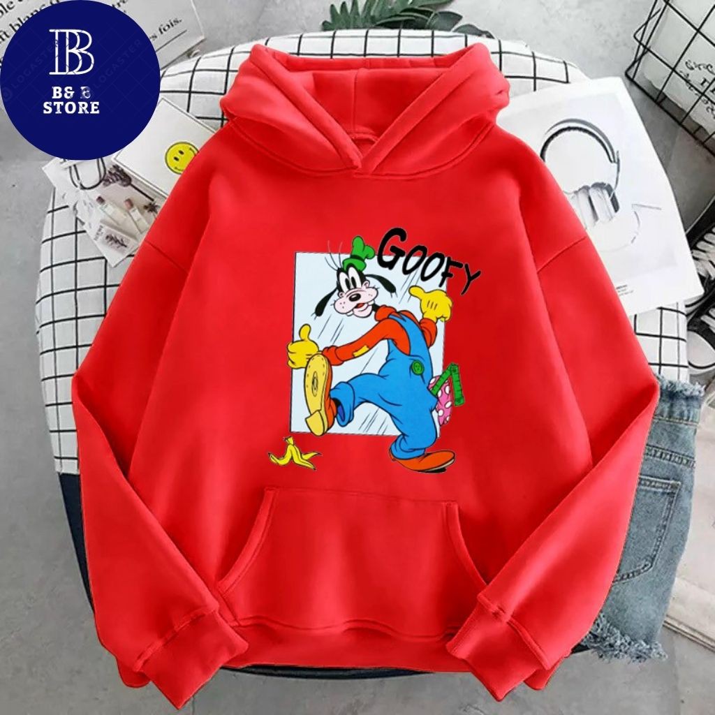 ÁO KHOÁC HOODIE NỈ UNISEX IN GOOFY SIÊU CUTE ÁO KHOÁC HOODIE LOCAL BRAND FORM RỘNG NAM NỮ NHIỀU MÀU