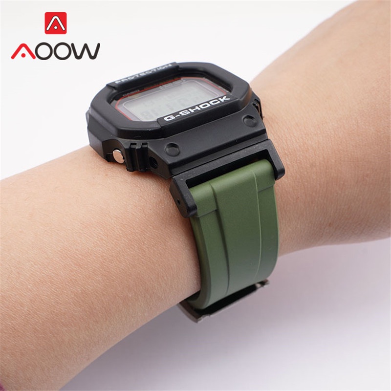 Dây Đeo Thay Thế 16mm Màu Đen Cho Đồng Hồ Casio G-SHOCK GA-110 GD-100 DW-5600 G-5600