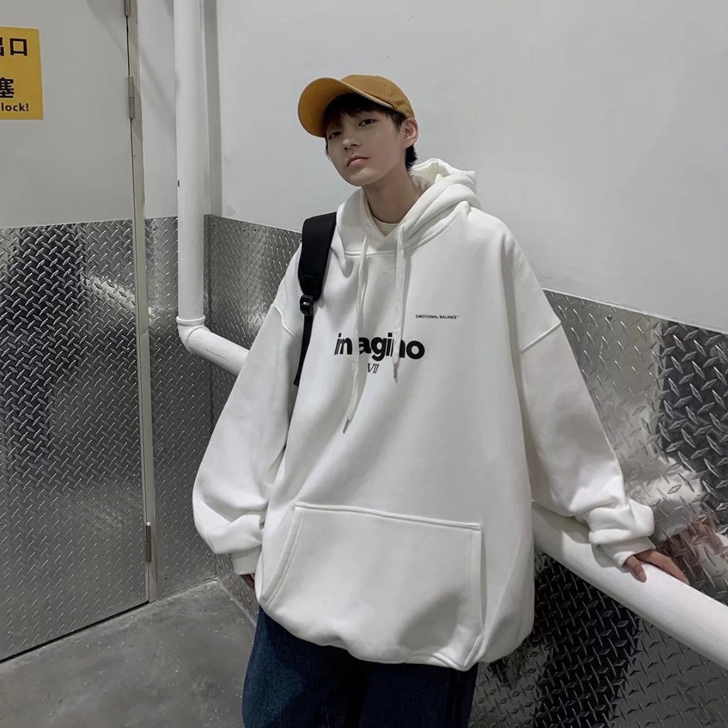 Áo Hoodie In Chữ Alphbet Phong Cách Hàn Quốc Thời Trang Cho Nam áo hoodie nam hoodie hàn quốc Áo nỉ nam nữ mới sục nữ thời trang Áo trùm