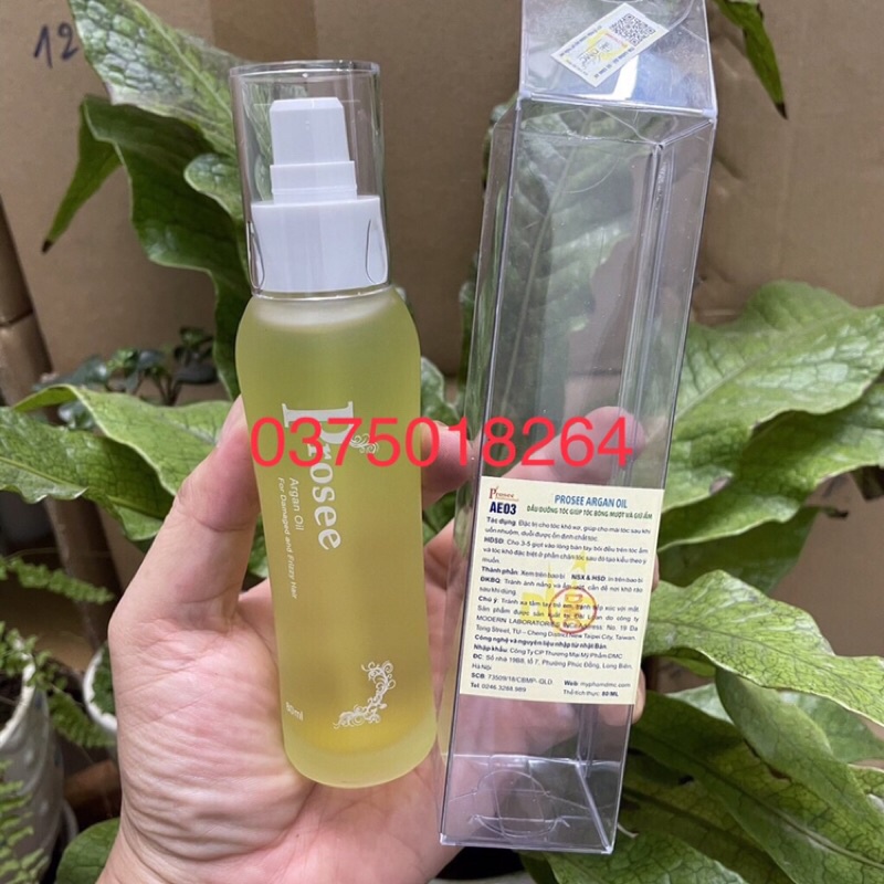 🌾Best Seller🎋 Tinh chất Serum huyết thanh chuyên sâu chăm sóc tóc hóa chất Prosee Argan Oil AE-03 80ml