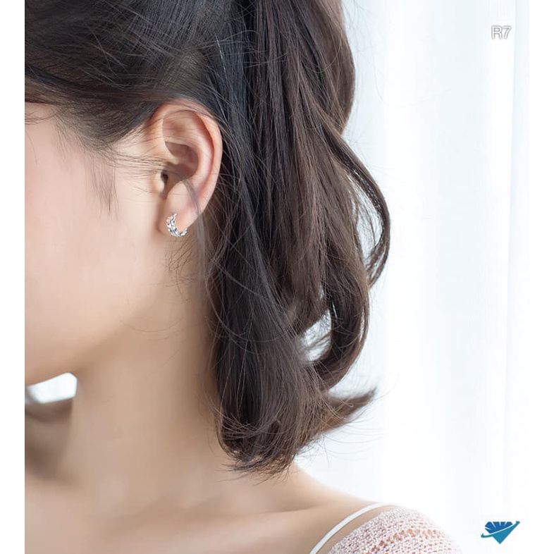 Bông tai cánh thiên thần bạc