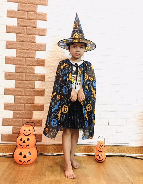 Bộ choàng phù thủy kèm mũ hoá trang cosplay HALOWEEN loại xịn dày đẹp | BigBuy360 - bigbuy360.vn