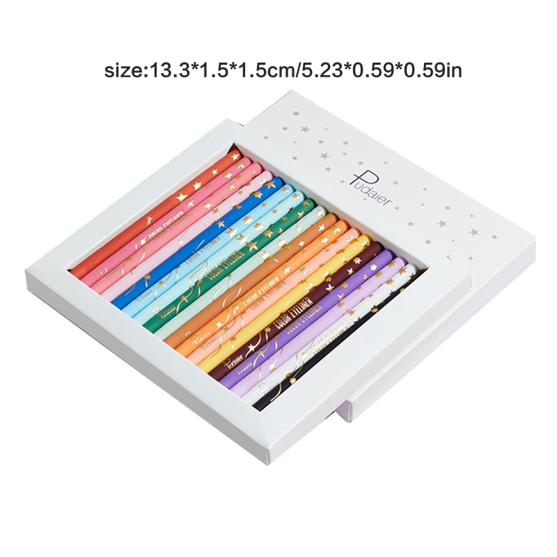 Bút Kẻ Mắt Dạng Lỏng Pudaier 18 Màu Tùy Chọn Lâu Trôi Chống Thấm Nước