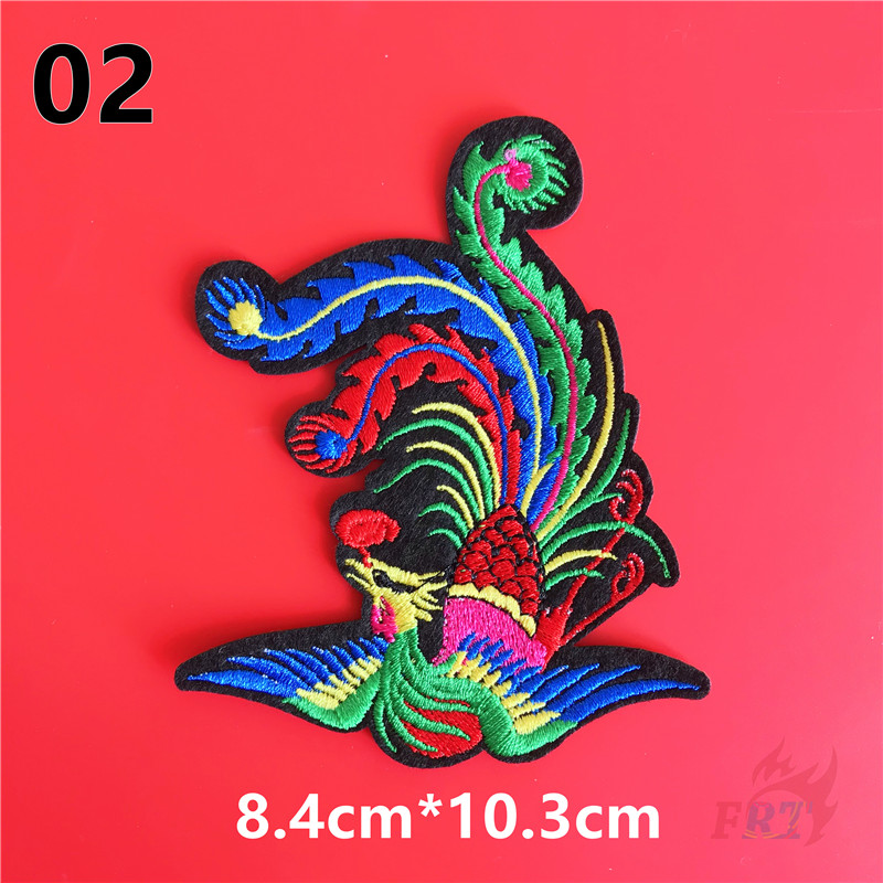 ☸ Red Dragon &amp; Phoenix Iron-On Patch ☸ 1Pc Mythical Creatures DIY Sew on Iron on Badges Patches