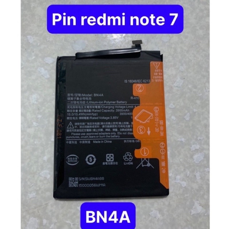 Pin xiaomi redmi note 7 zin BN4A