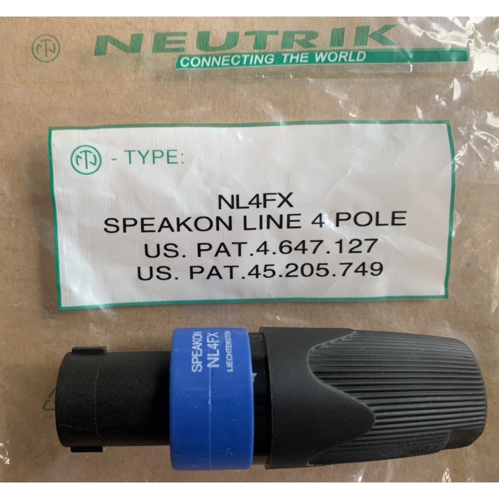 JACK LOA SPEAKON NEUTRIK NL4FX SỊN CHUÔI CẮM LOA SỰ KIỆN - GIÁ 1 CHIẾC