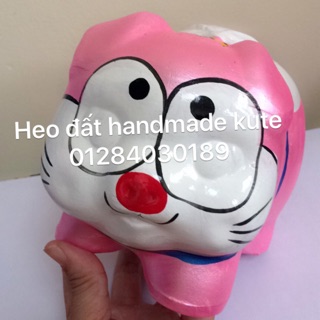 Heo đất Doremon Hồng size M