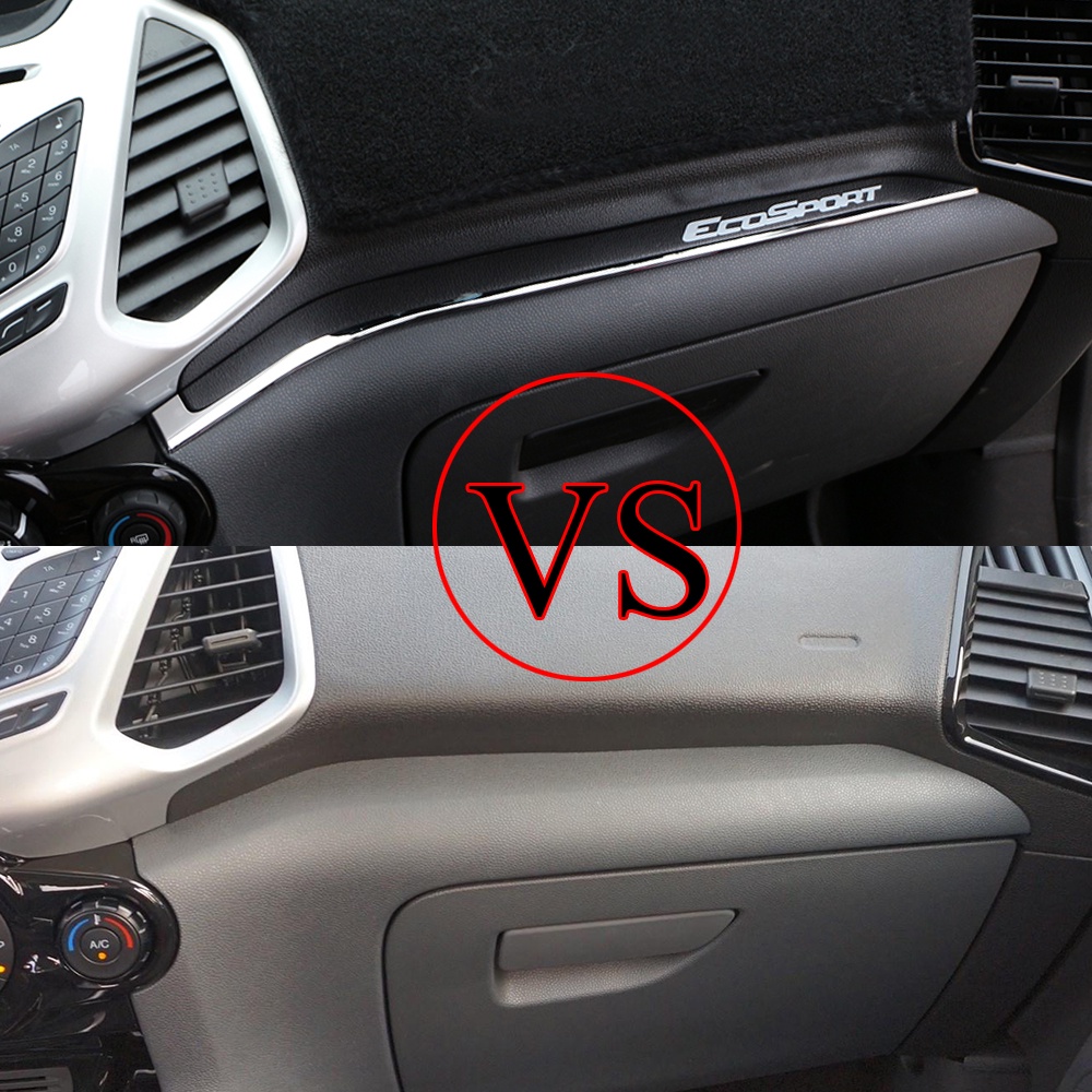 Bộ 3 Miếng Dán Trang Trí Hộp Đựng Găng Tay Cho Ford Ecosport 2012-2017 LHD