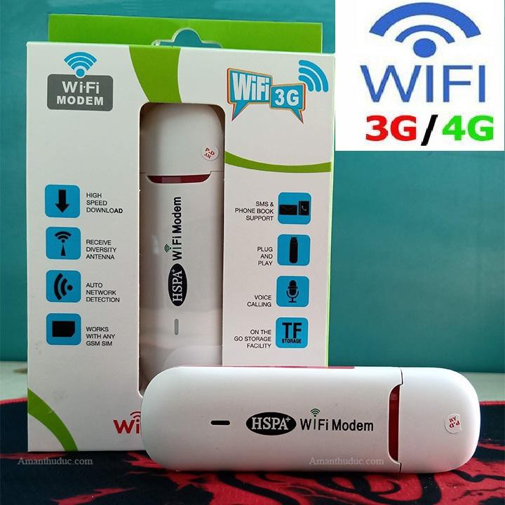 Bộ phát wifi từ sim 3G 4G HSPA MODEM cắm usb chất lượng sóng tốt