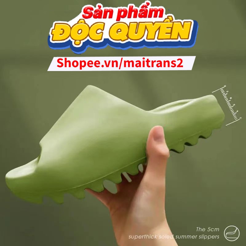 dép quai ngangFREESHIPhọa tiết xanh cốm neon SHINDEPQUAI9871 tặng thêm 1 hộp đựng dép