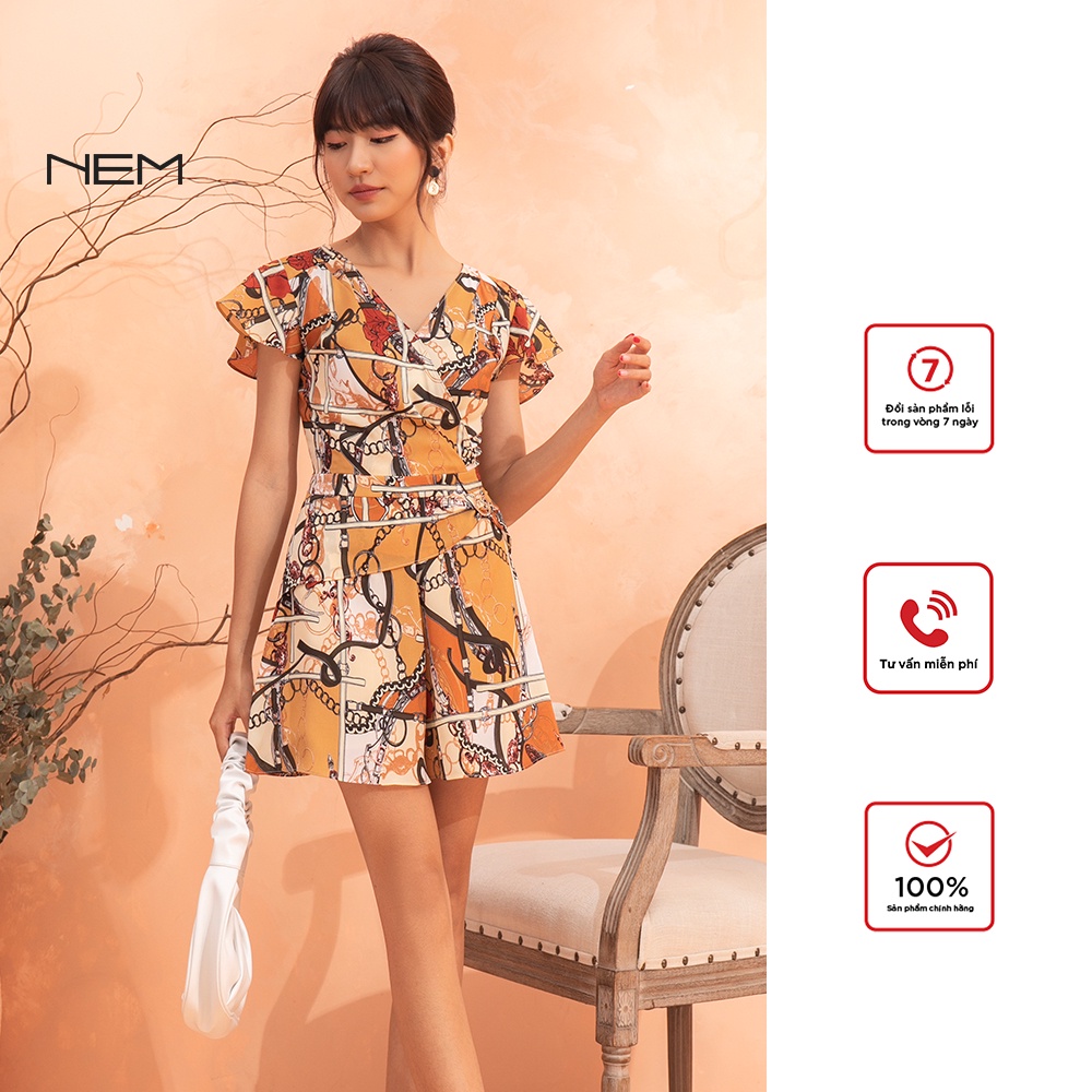 Jumpsuit nữ thiết kế họa tiết NEM Fashion D05232