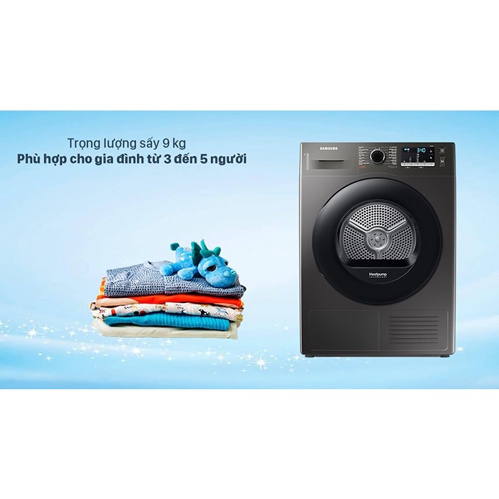 Máy Sấy Samsung Inverter 9Kg DV90TA240AX/SV