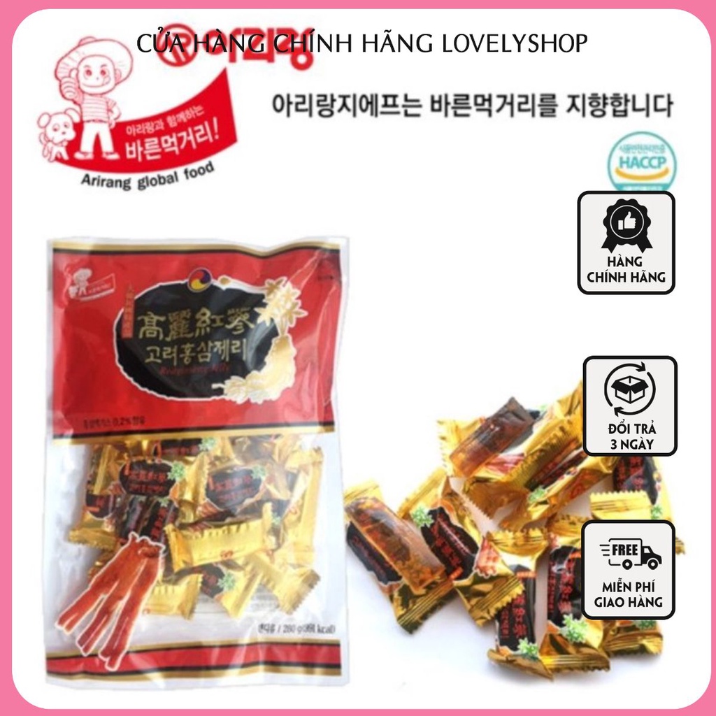 Kẹo Dẻo Hồng Sâm Hàn Quốc Chính Hãng 280g