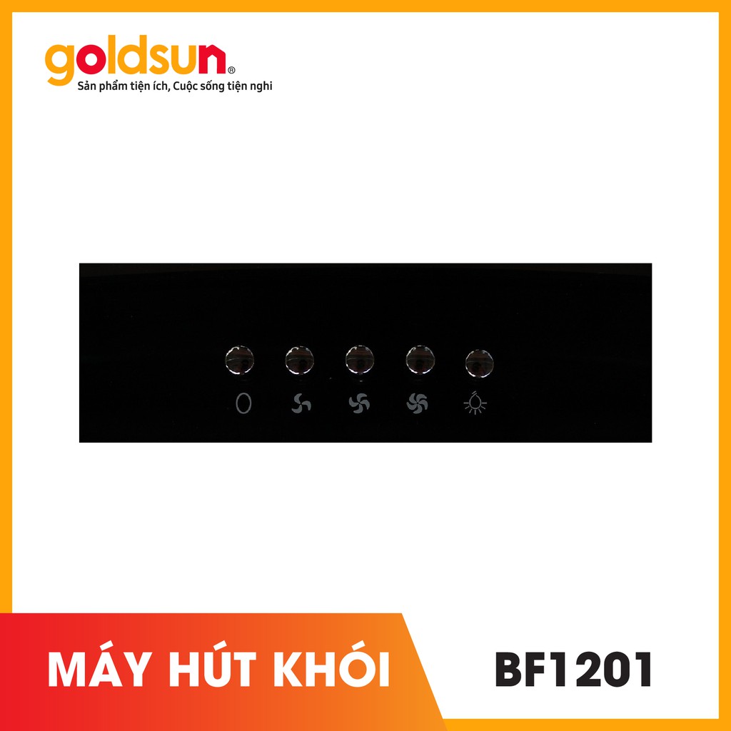 [GOLDSUN VIỆT NAM] Máy hút mùi/máy hút khói kính cong Goldsun BF1201