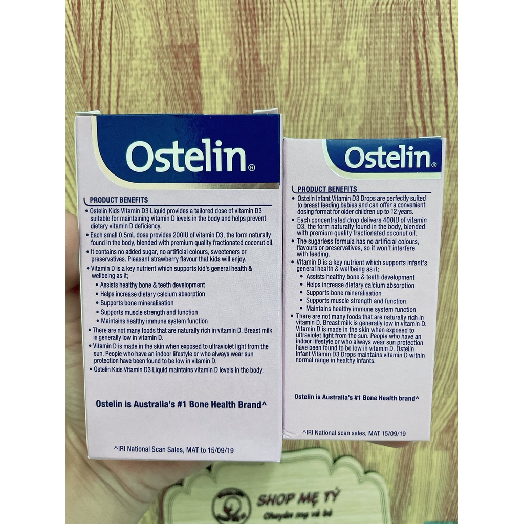 Vitamin D3 Ostelin Úc cho bé từ sơ sinh