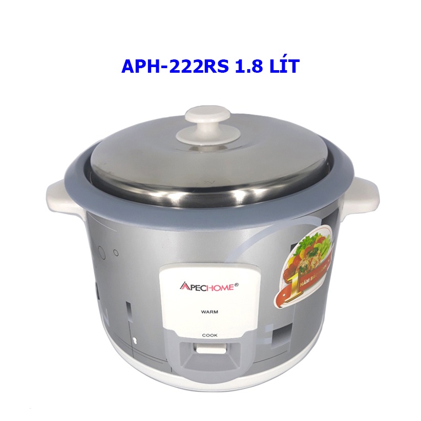 Nồi Cơm Điện 1.2L 1.2 Lít, 1.8L, 2.2L Chống Dính Nắp Rời Apechome APH-RC12S APH-222RS APH-RC22S (Bảo Hành 12 Tháng)