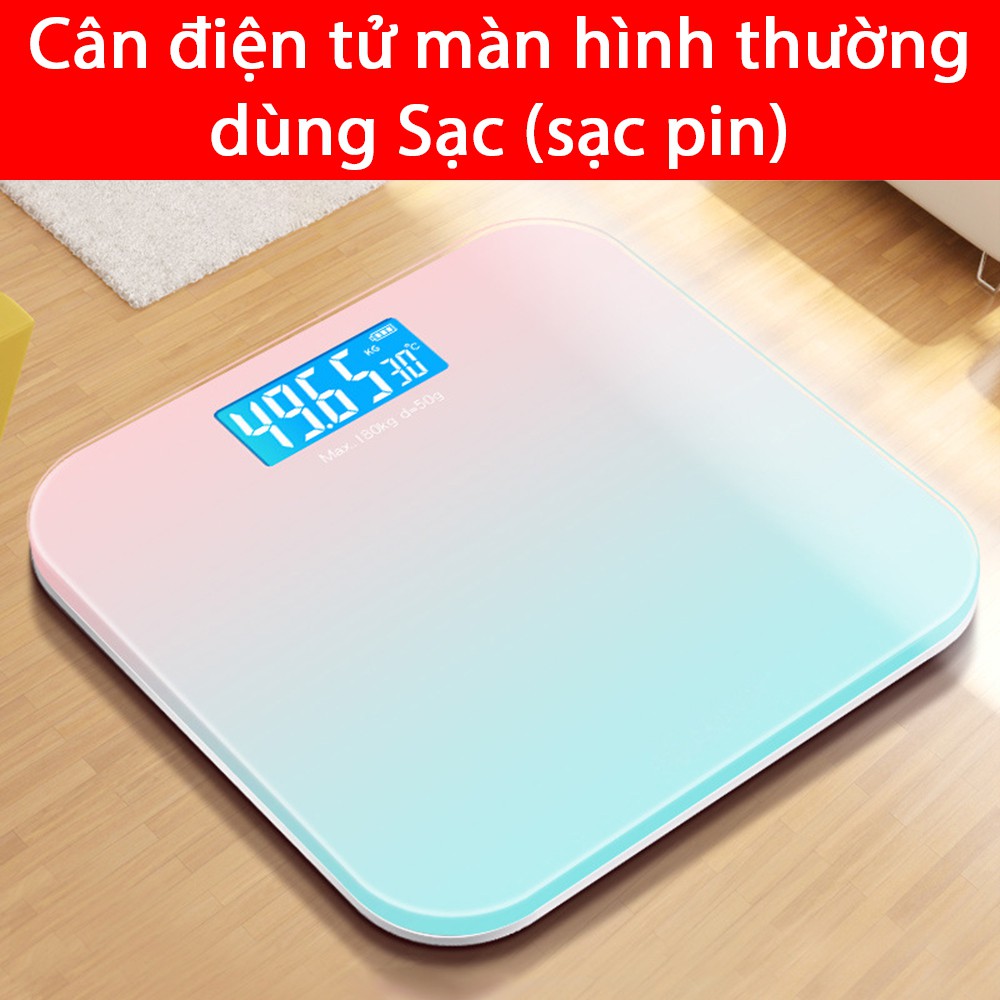 Cân điện tử thông minh màn hình LED có thể sạc pin màu sắc gradient