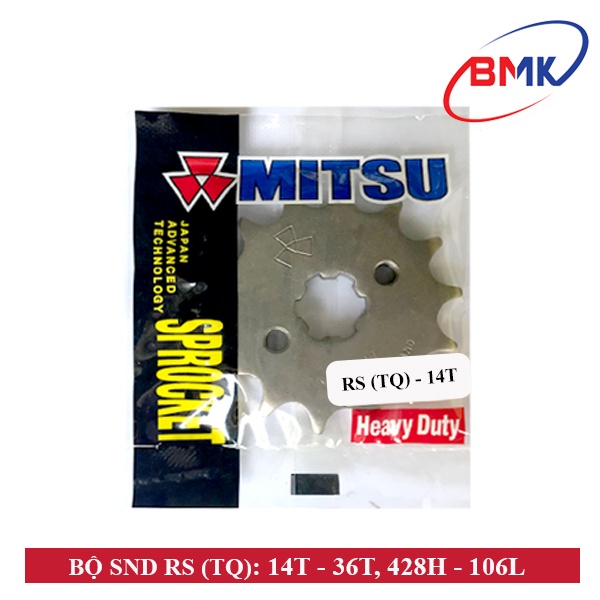 Bộ Nhông Sên Dĩa cho xe máy Wave RS - TQ