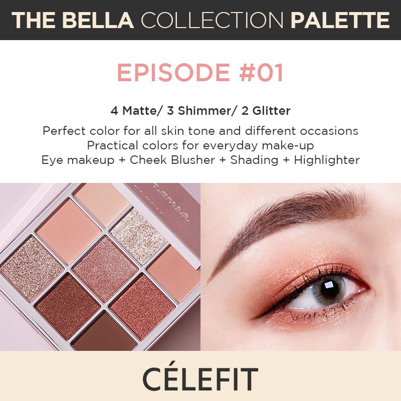 Bảng phấn mắt Celefit The Bella Collection 17g