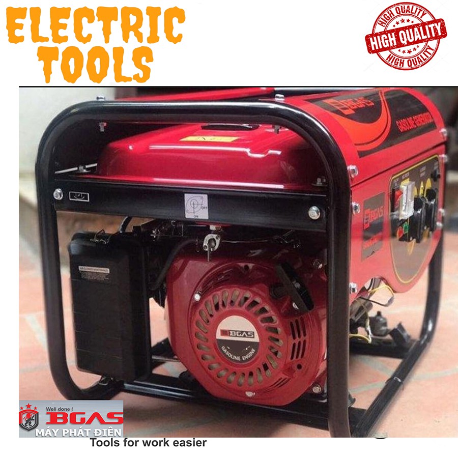 Máy Phát Điện Gia Đình | Máy Phát Điện Mini Bgas 2500G, Công Suất 2Kw