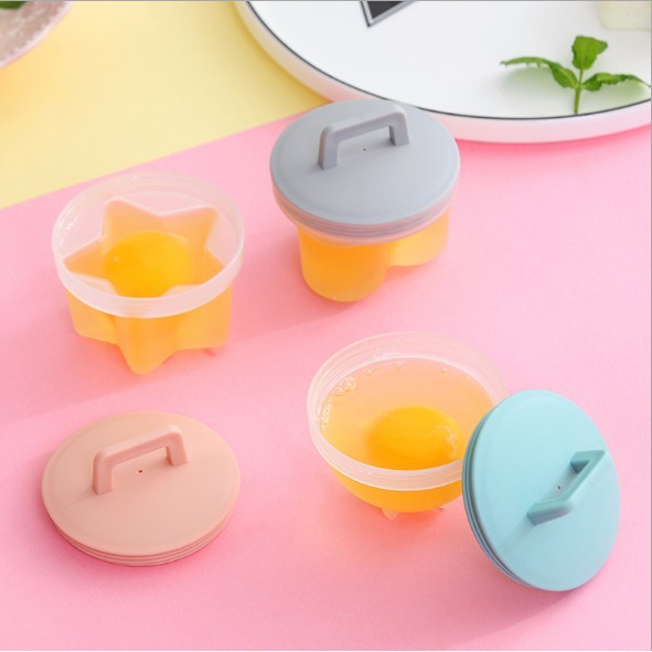 Khuôn hấp trứng , làm bánh cho bé ( bộ 4 khuôn tặng kèm chổi silicon quét dầu )