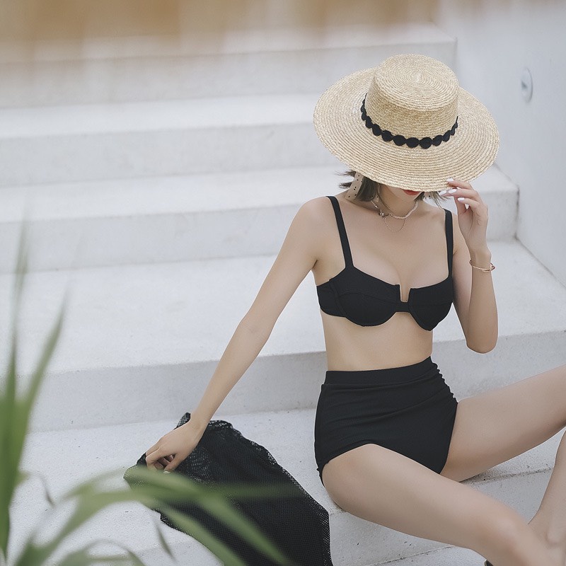 Bikini đồ bơi nữ 2 mảnh đi biển cạp cao che bụng sexy tôn dáng cao cấp Cici